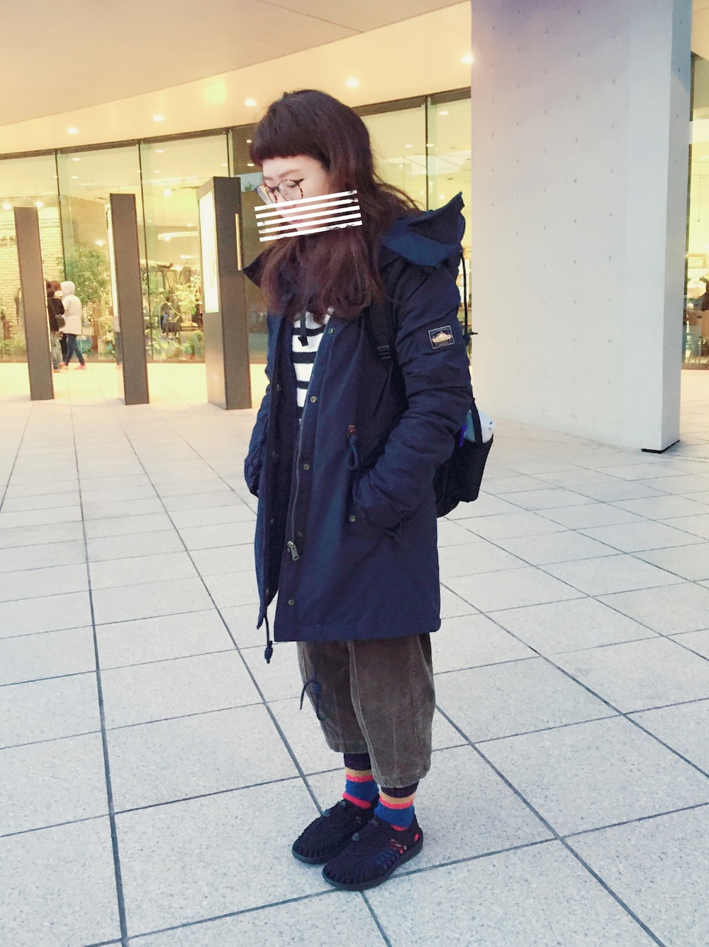 「PENFIELD USAのアイテム（ジャケット/アウター、ブルー系）」を使った、人可さん（レディース・151cm）の春コーディネートの1枚目の写真