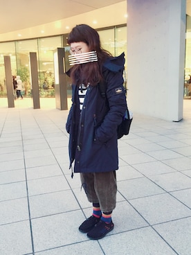 「PENFIELD USA（ペンフィールドユーエスエー）のアイテム」を使った、人可さん（レディース・151cm）の春コーディネート