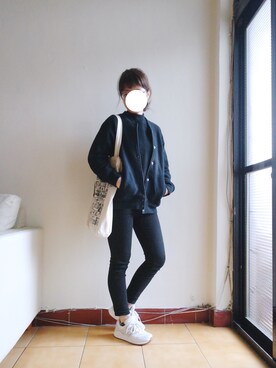 「Champion（チャンピオン）のアイテム（スタジャン）」を使った、人可さん（レディース・151cm）の冬コーディネート