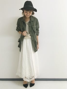 Moe Yoshidaさん（レディース・157cm）の春コーディネート