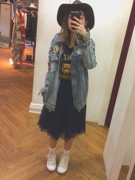 Moe Yoshidaさん（レディース・157cm）の春コーディネート