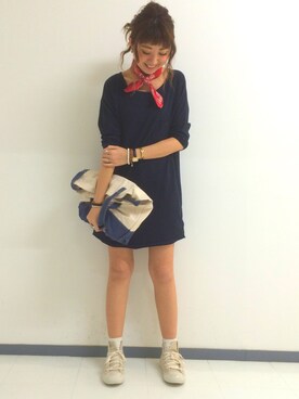 Moe Yoshidaさん（レディース・157cm）の春コーディネート