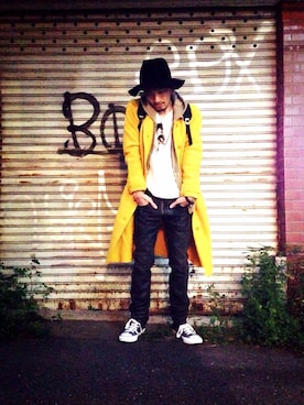 「アイテム（ステンカラーコート）」を使った、MiULiiR  / Tommyさん（メンズ・170cm・30代）の秋コーディネート