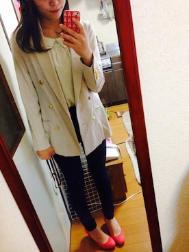 「ハイウエストジーンズ」｜まゆこさん（レディース・167cm）の春コーディネート