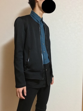 「SHAREEF（シャリーフ）のアイテム（ノーカラージャケット）」を使った、H.I.さん（メンズ・172cm）の夏コーディネート