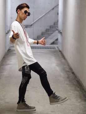 「KRIS VAN ASSCHE（クリスヴァンアッシュ）のアイテム」を使った、TogAさん（メンズ・164cm）の夏コーディネート