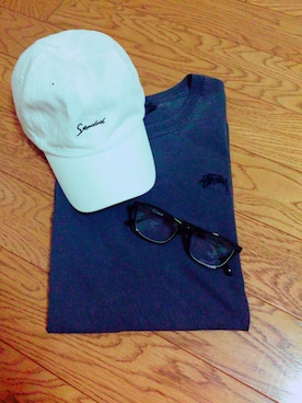 「STUSSY（ステューシー）のSmall Stock（Tシャツ/カットソー、ブラック系）」を使った、..NoY..さん（メンズ・178cm）の夏コーディネート