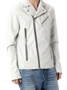 「AZUL by moussy（アズールバイマウジー）のアイテム（ライダースジャケット）」を使った、りゅーぼーさん（メンズ・171cm）の秋コーディネート