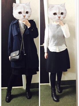 「MANGO（マンゴ）のアイテム（トレンチコート）」を使った、Irene kkwanさん（レディース・168cm）の秋コーディネート