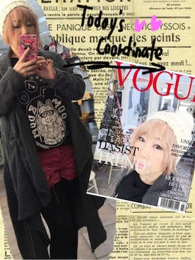 「ショーパン」｜「アイテム（ハンチング/ベレー帽）」を使った、miecoさん（レディース・153cm）の冬コーディネート