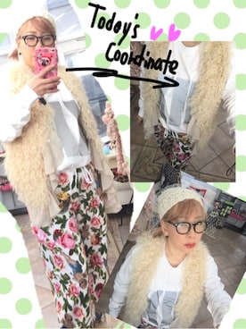 「ジャージーパンツ」｜「アイテム（ニットキャップ/ビーニー）」を使った、miecoさん（レディース・153cm）の冬コーディネート