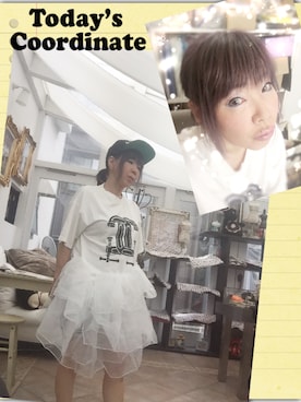 「アイテム（ピアス（片耳用））」を使った、miecoさん（レディース・153cm）の夏コーディネート