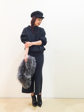 「ニットアップ」｜「アイテム（ブーツ）」を使った、Narcissus-japanさん（レディース・160cm）の秋コーディネート