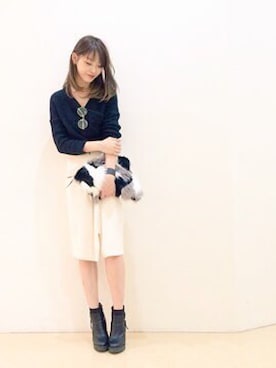 「ファークラッチ」｜「アイテム（ブーツ）」を使った、Narcissus-japanさん（レディース・160cm）の冬コーディネート