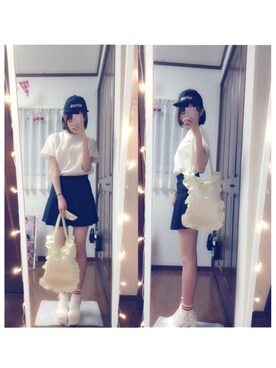 「リルリリー」｜「アイテム（帽子）」を使った、MITSUKIさん（レディース・160cm）の春コーディネート