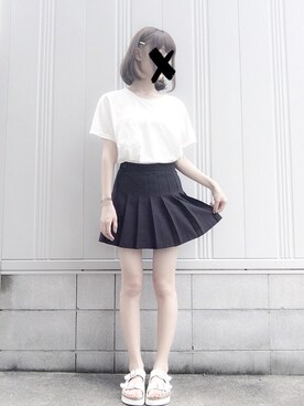 「Americanapparel」｜MITSUKIさん（レディース・160cm）の夏コーディネート