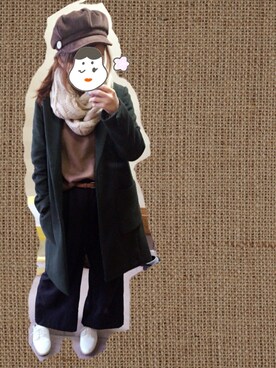 「ブラウン×ブラック」｜「アイテム（その他シューズ）」を使った、ぼるとんさん（レディース・150cm）の冬コーディネート