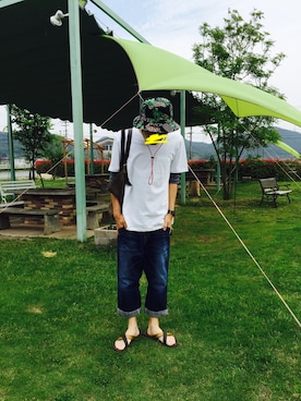 「Frost River（フロストリバー）のアイテム」を使った、UNEさん（メンズ・173cm）の夏コーディネート