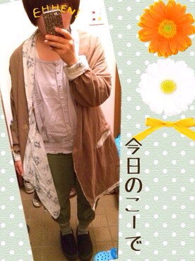 「AS KNOW AS plus（アズノゥアズプラス）のアイテム（その他アウター）」を使った、あやぺさん（レディース・154cm）の秋コーディネート