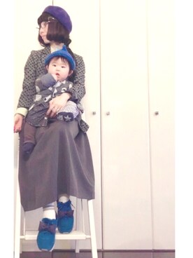 memimemimiさん(キッズ・70cm)の冬コーディネート