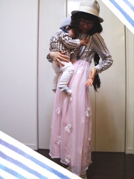 memimemimiさん（キッズ・70cm）の春コーディネート