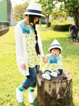 memimemimiさん（キッズ・70cm）の春コーディネート