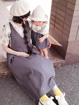 「KBF（ケイビーエフ）のアイテム」を使った、memimemimiさん（キッズ・70cm）の夏コーディネート