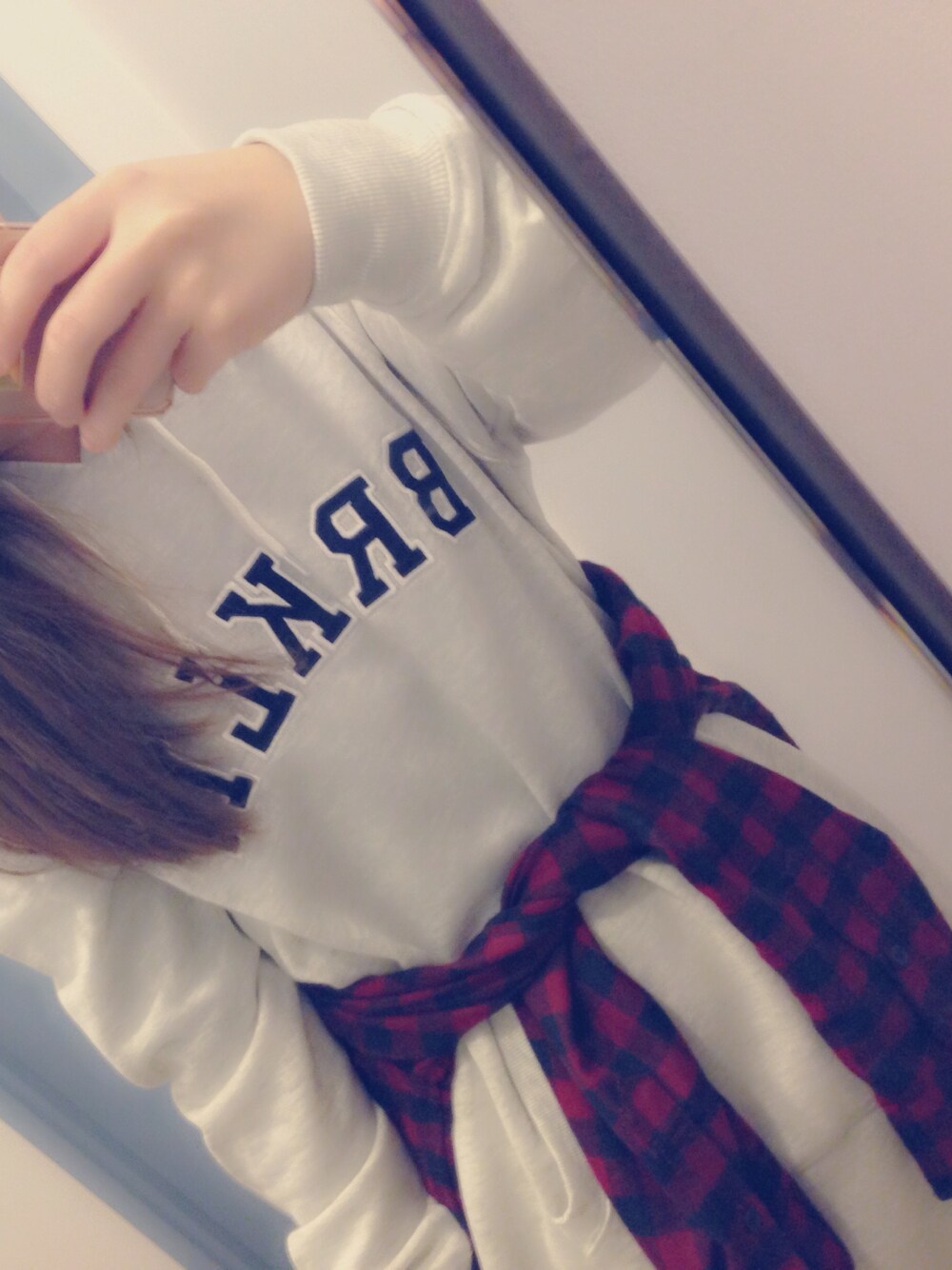 「LOWRYS FARMのアイテム（ワンピース、ホワイト系）」を使った、きゃろさん（レディース・145cm）の冬コーディネートの1枚目の写真