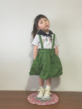 「BEAMS BOY（ビームスボーイ）のアイテム（財布/小物）」を使った、おもちさん（キッズ・90cm）の春コーディネート