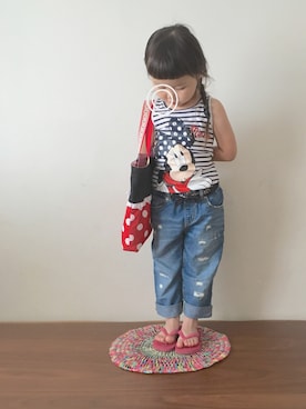 「BEAMS BOY（ビームスボーイ）のアイテム（財布/小物）」を使った、おもちさん（キッズ・90cm）の夏コーディネート