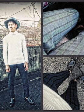 「アイテム（その他シューズ、グレー系）」を使った、O.T.N.S.TAISEI†さん（メンズ・174cm）の冬コーディネート