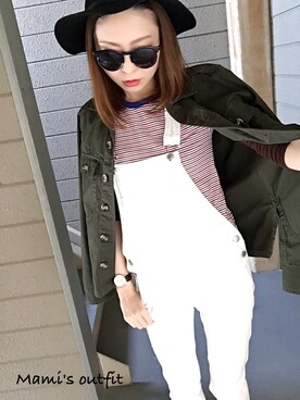 「ハットコーデ」｜mamieさん（レディース・165cm）の春コーディネート