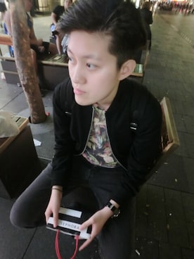 「Kenneth Cole（ケネスコール）のアイテム」を使った、Addieさん（メンズ・172cm）の夏コーディネート