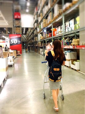 「Supreme.La.La.（シュープリームララ）のアイテム（サンダル）」を使った、hmyさん（レディース・158cm）の夏コーディネート
