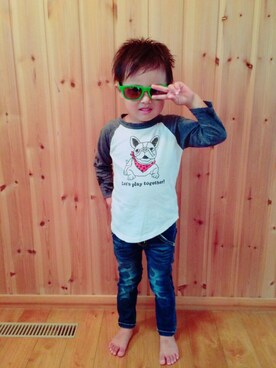 hmyさん（キッズ・100cm）の秋コーディネート