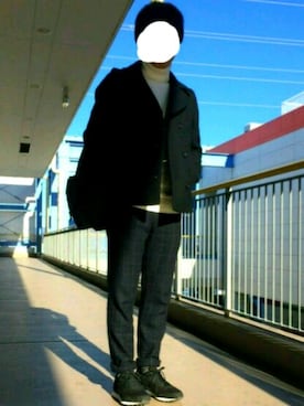 「Pコート」｜「アイテム（ダウンジャケット/コート）」を使った、kaoruさん（メンズ・168cm）の冬コーディネート