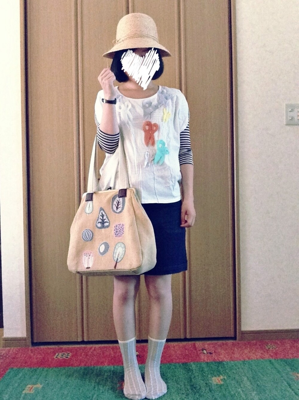 misa  ♡さんの「刺繍バッグ（Mifrel）」を使ったコーディネート