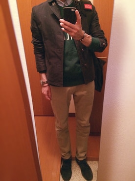 「On board（オンボード）のアイテム（ブルゾン）」を使った、Haruさん（メンズ・170cm）の秋コーディネート