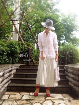 「Vogli（ヴォッリ）のアイテム」を使った、ワニコさん（レディース・162cm）の夏コーディネート