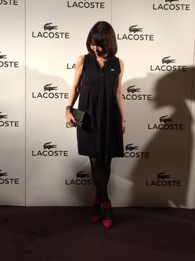 ワニコさんの「Lacoste 'Victoria' Crystal Bezel Logo Bracelet Watch, 40mm」を使ったコーディネート