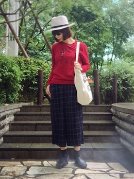 「UPTIGHT（アップタイト）のアイテム」を使った、ワニコさん（レディース・162cm）の秋コーディネート