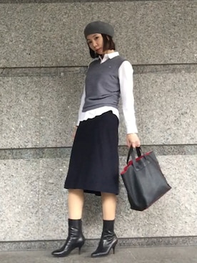「Marc by Marc Jacobs（マークバイマークジェイコブス）のアイテム（スカート）」を使った、ワニコさん（レディース・162cm）の秋コーディネート