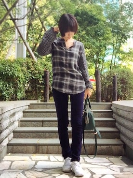 「VABENE（ヴァベーネ）のアイテム」を使った、ワニコさん（レディース・162cm）の秋コーディネート