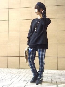 「TODAYFUL（トゥデイフル）のVintageトートバッグ（トートバッグ）」を使った、ワニコさん（レディース・162cm）の秋コーディネート