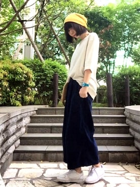 「LEONARD（レオナール）のアイテム」を使った、ワニコさん（レディース・162cm）の春コーディネート