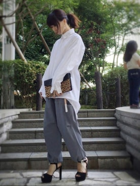 「ボーイフレンドシャツ」｜ワニコさん（レディース・162cm）の秋コーディネート