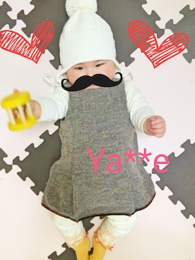 「COMME CA DU MODE（コムサデモード）のアイテム（ワンピース）」を使った、Ya**eさん（キッズ・70cm）の冬コーディネート