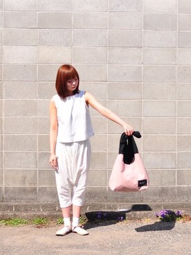 「帆布バッグ」｜テュルコワーズさん（レディース・160cm）の春コーディネート