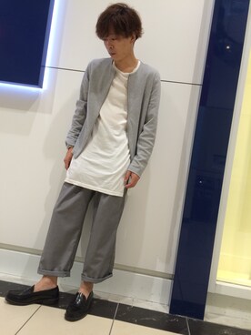 「HARE（ハレ）の２タックワイドパンツ(HARE)（その他パンツ）」を使った、yukke48さん（メンズ・170cm）の夏コーディネート