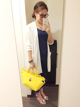 「M.deux（エムドゥ）のアイテム（タンクトップ）」を使った、miyaさん（レディース・155cm）の夏コーディネート